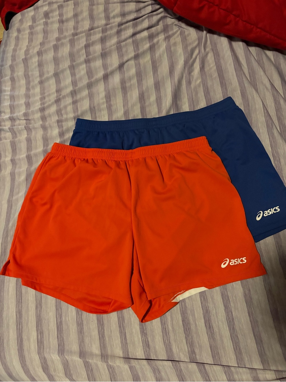 Asics Orange and Blue Athletic Shorts Set